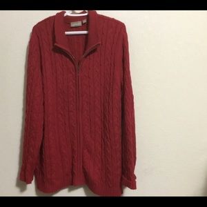 Croft & Barrow Woman’s 3x zip up sweater